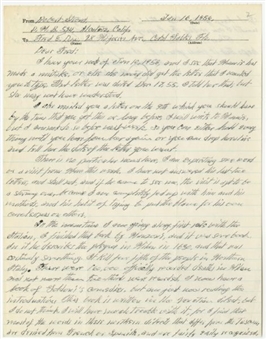 Robert Stroud Handwritten Signed Letter Dated January 16, 1956